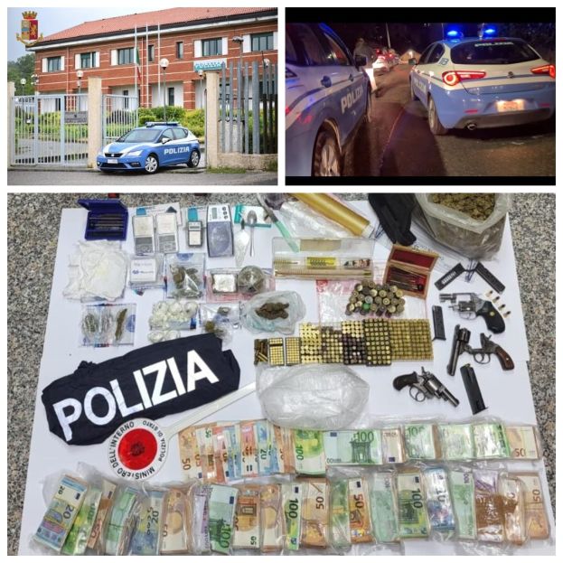 Armi, droga, e oltre 200 mila euro sequestrati a Gerocarne: due arresti