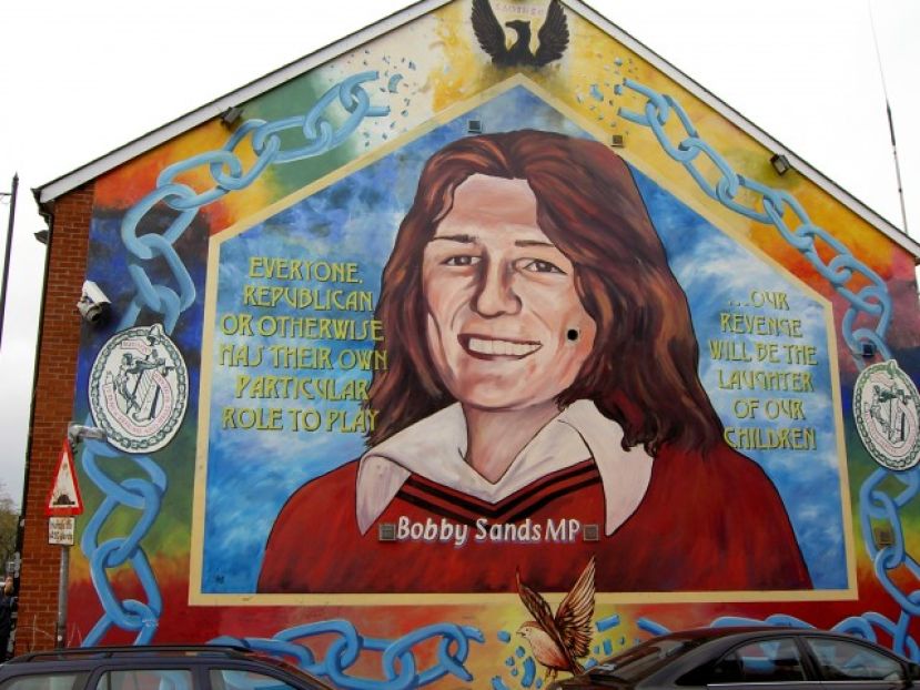 Il murales dedicato a Bobby Sands