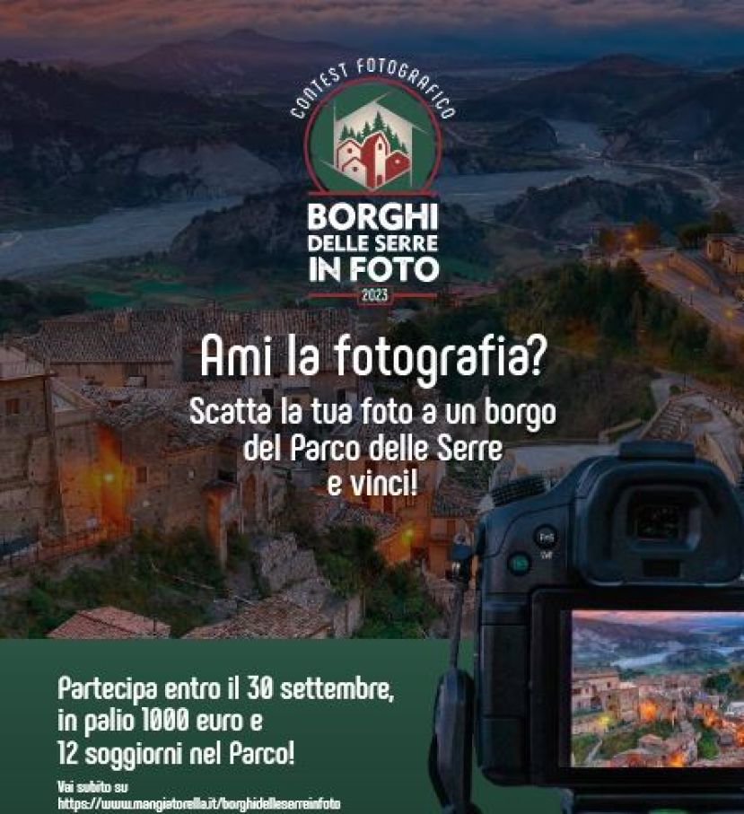 “Borghi delle Serre”, al via il concorso fotografico promosso da Parco regionale e Mangiatorella