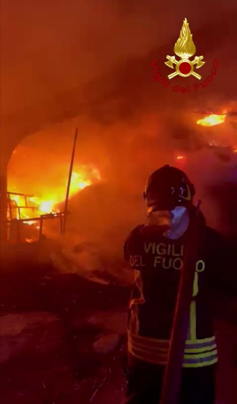 Incendio in un’azienda agricola, indagano i Carabinieri