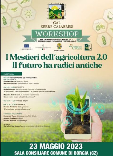 "I mestieri dell’agricoltura 2.0", al centro del workshop del Gal “Serre Calabresi”